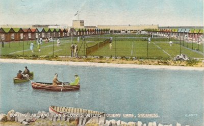 Boating Lake and Tennis
		      Courts, Butlins Holiday Camp, Skegness