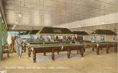 Billiard Room, Butlins
		      Holiday Camp, Skegness